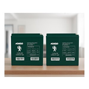 Monero 12v  100 Amper (12v 100ah) 2'li Paket (54 Amper Ebatlari İle Ayni) Jel Elektri̇kli̇ Bi̇si̇klet Aküsü Ebatlar: 230*150*180mm