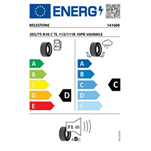 205/75 R16c 113/111r 10pr Vanmile Hafif Ticari Kamyonet Yaz Lastiği ( Üretim Yılı: 2025 )