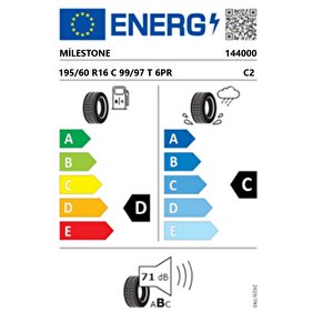 195/60 R16 C Tl 99/97t 6pr Vanmile Kamyonet Yaz Lastiği (üretim Tarihi:2025)