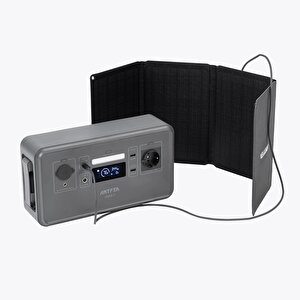 Xs500f Taşınabilir Güç Sistemi 500w Mini - Gri  + 30w Taşınabilir Güneş Paneli