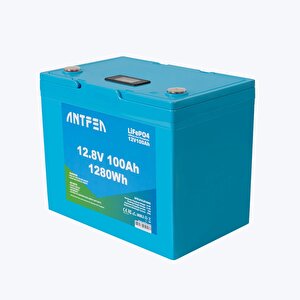 12.8v 100ah Mavi Abs Akü + 100w Esnek Güneş Paneli