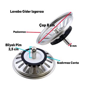 Geniş Ağızlı Tırnaklı Körüklü Lavabo Sifon