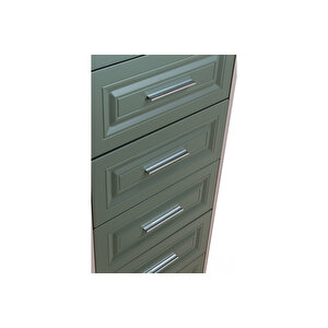 6 Çekmeceli Mdf Mebran Kapl. Gümüş (silver ) Kulplu Şifonyer&çamaşırlık