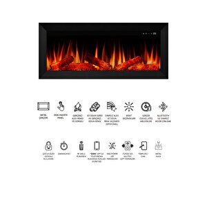 Copart Zaya Magel 80 Derin - Isıtmasız Elektrikli Şömine