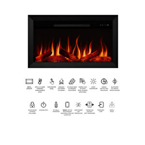 Copart Zaya Alaf 130 - Isıtmalı Elektrikli Şömine