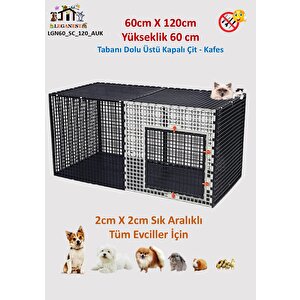 60cm X 120cm  Yükseklik 60 Cm  Sık Aralıklı, Köpek, Kedi, Tavşan, Ginepig, Tavuk, Civciv ,kafes Lgn60_sc120_auk