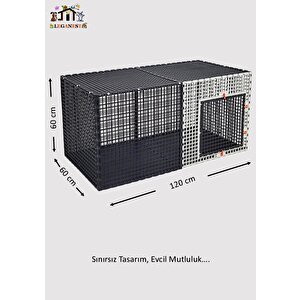 60cm X 120cm  Yükseklik 60 Cm  Sık Aralıklı, Köpek, Kedi, Tavşan, Ginepig, Tavuk, Civciv ,kafes Lgn60_sc120_auk