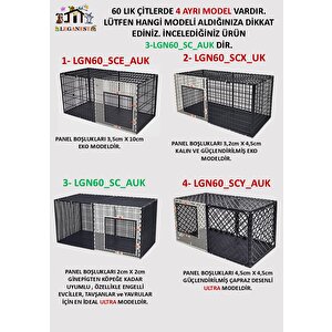 60cm X 120cm  Yükseklik 60 Cm  Sık Aralıklı, Köpek, Kedi, Tavşan, Ginepig, Tavuk, Civciv ,kafes Lgn60_sc120_auk