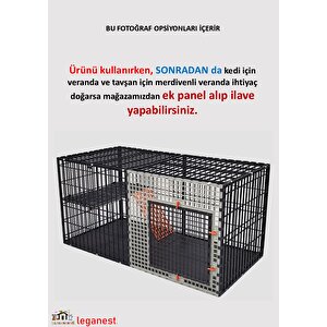 60x120x Yükseklik 60cm Alt-üst Kapali Köpek, Kedi, Tavşan, 3x 5cm Aralıklı Kafes Lgn60_scx120_auk