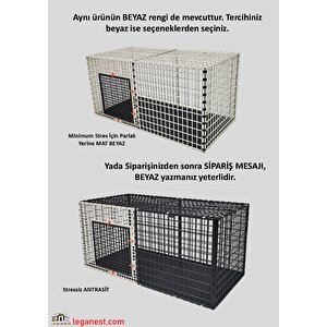 60x120x Yükseklik 60cm Alt-üst Kapali Köpek, Kedi, Tavşan, 3x 5cm Aralıklı Kafes Lgn60_scx120_auk