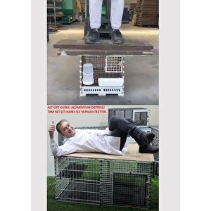 60x120x Yükseklik 60cm Alt-üst Kapali Köpek, Kedi, Tavşan, 3x 5cm Aralıklı Kafes Lgn60_scx120_auk