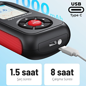 Benetech Gt1355b Renkli Ekranlı Kayıt Yapabilen Ses Ölçer | Şarj Edilebilir