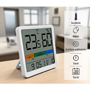Vgw 23 Kalibrasyon Menülü Sıcaklık Nem Ve Saat Göstergesi