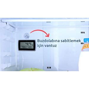 Oem Ys24 Alarmlı Mıknatıslı Buzdolabı Termometresi