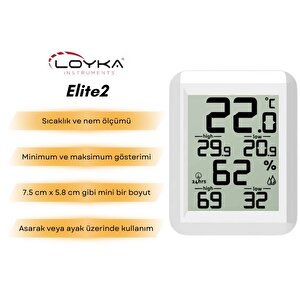 Elite2 Min Max Sıcaklık Nem Ölçer