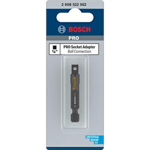 Bosch Pro 1/4 Bits Girişli 1/4 Kare Lokma Adaptörü 2608522562