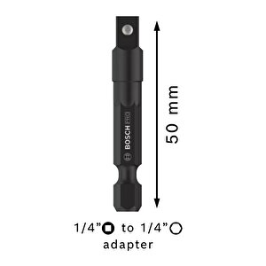 Bosch Pro 1/4 Bits Girişli 1/4 Kare Lokma Adaptörü 2608522562