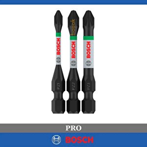 Bosch Pro Impact 3'lü Yıldız Bits Uç Seti Pz1-pz2-pz3 55mm 2608521u57