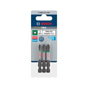 Bosch Pro Impact 3'lü Yıldız Bits Uç Seti Pz1-pz2-pz3 55mm 2608521u57