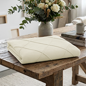 Başlık Kılıfı, Mimoza Yatak Başlık Kılıfı Krem 120x60 cm