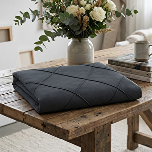 Başlık Kılıfı , Mimoza Yatak Başlık Kılıfı Antrasit 140x60 cm