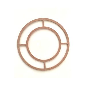 Ham Mdf Geçişli Makrome Kasnak 50 Cm 6 Mm 50x50 cm