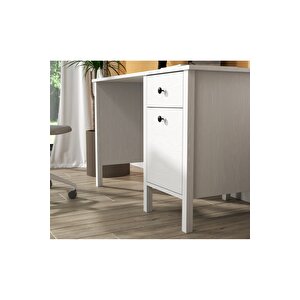 Hunerika Mirel 1 Kapak1 Çekmeceli Çalışma Masası-wood Beyaz-minifiks Bağlantılı