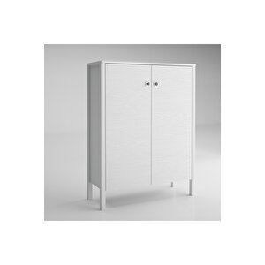 Sakura Artemis  2 Kapaklı Raflı Ayakkabılık-wood Beyaz-minifiks Bağlantılı