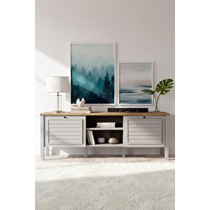 Taiga Tv Ünitesi 2 Kapaklı Gri