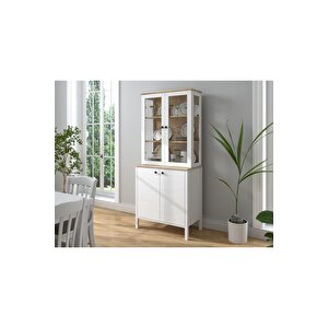 Hunerika Helen Set 7 Tv Ünitesi-kitaplık Takımı -wood Beyaz-minifiks Bağlantılı