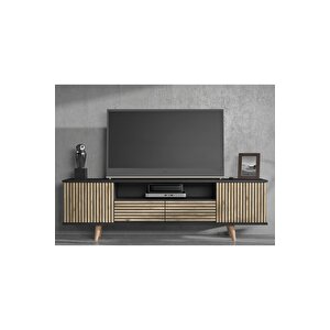 Hunerika Sova Zebra Kapak Premium Tv Ünitesi - Minifiks - Beyaz