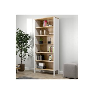 Hunerika Helen Set 1 Vitrin-tv Ünitesi-kitaplık Takım -wood Beyaz-minifiks Bağlantılı