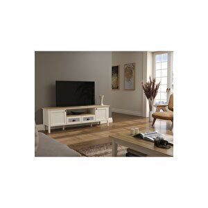 Hunerika Mi̇sto Set 3 Tv Ünitesi-kitaplık-vitrin-krem/legnano-minifiks Bağlantılı