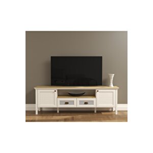 Hunerika Tilio Premium 2 Çekmeceli 2 Kapak Tv Ünitsi -legnano/krem Minifiks Bağlantılı