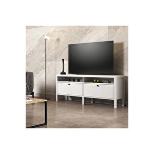 Hunerika Olite 2 Çekmeceli Tv Ünitesi-wood Beyaz-minifiks Bağlantılı