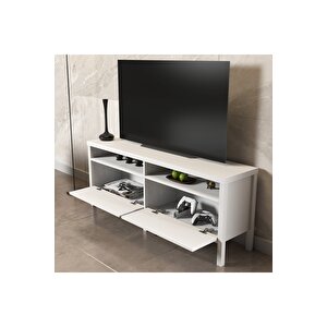 Hunerika Olite 2 Çekmeceli Tv Ünitesi-wood Beyaz-minifiks Bağlantılı