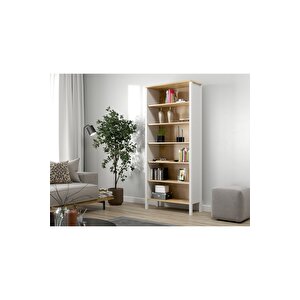 Hunerika Helen Set-37 Vitrin-tv Ünitesi-kitaplık Takımı -wood Beyaz-minifiks Bağlantılı