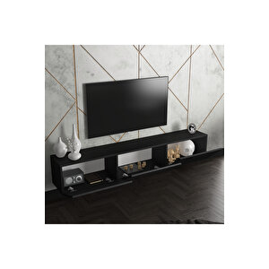 Hunerika Korina Tv Ünitesi- Wood Siyah -minifiks Bağlantılı