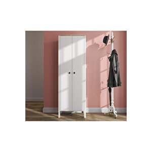 Hunerika Simoana Portmanto -wood Beyaz-minifiks Bağlantılı