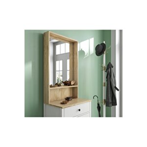 Hunerika Dioya Portmanto -wood Beyaz-minifiks Bağlantılı