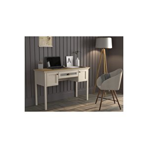 Hunerika Selina Premium 2 Panjur Kapaklı Çekmeceli Çalışma Masası- Minifiks - Aytaşı/legnano