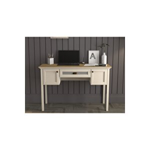 Hunerika Selina Premium 2 Panjur Kapaklı Çekmeceli Çalışma Masası- Minifiks - Aytaşı/legnano