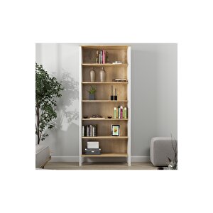 Hunerika Caeli 6 Raflı Kitaplık -wood Beyaz/legnano-minifiks Bağlantılı
