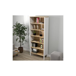 Hunerika Caeli 6 Raflı Kitaplık -wood Beyaz/legnano-minifiks Bağlantılı
