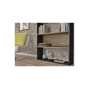 Sakura Rosso Kitaplık-wood Siyah Atlantik Çam -minifiks Bağlantılı