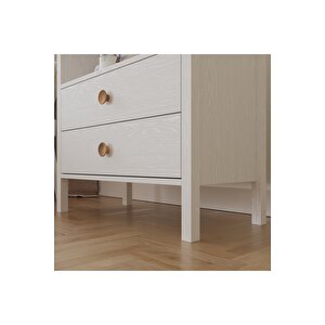 Hunerika Roma 2 Çekmeceli Şifonyer -wood Beyaz-minifiks Bağlantılı
