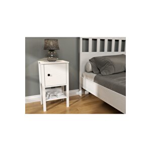 Hunerika Davina Kapaklı Komodin-wood Beyaz-minifiks Bağlantılı