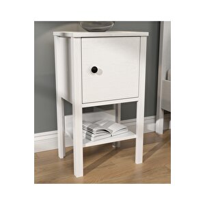 Hunerika Davina Kapaklı Komodin-wood Beyaz-minifiks Bağlantılı