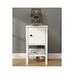 Hunerika Davina Kapaklı Komodin-wood Beyaz-minifiks Bağlantılı