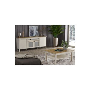 Hunerika Mi̇sto Set 2 Konsol-orta Sehpa Takım -krem/legnano-minifiks Bağlantılı